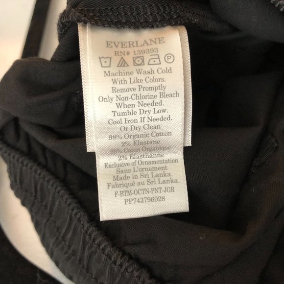 Everlane The Easy Jogger Pants Drawstring Pockets Black XXS - Picture 8 of 9